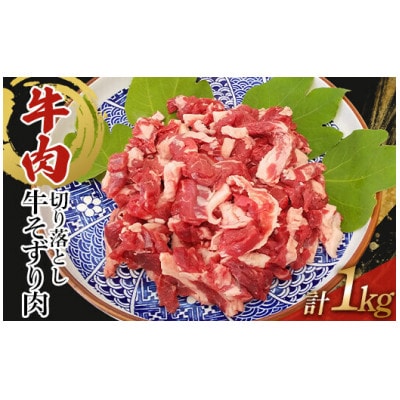 訳あり 牛肉 切り落とし 1kg(500g×2)牛そずり肉