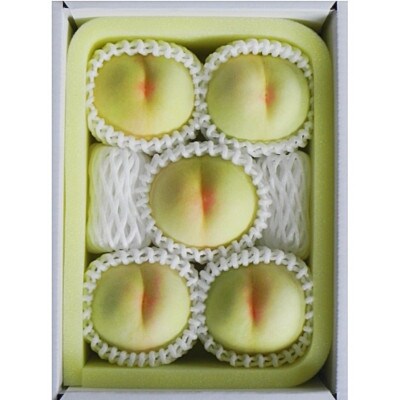 岡山県産　白桃 5玉(1.5kg以上) 等級:ロイヤル 木箱入り
