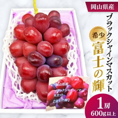 岡山県産　ブラックシャインマスカット 1房(600g以上)　化粧箱入り