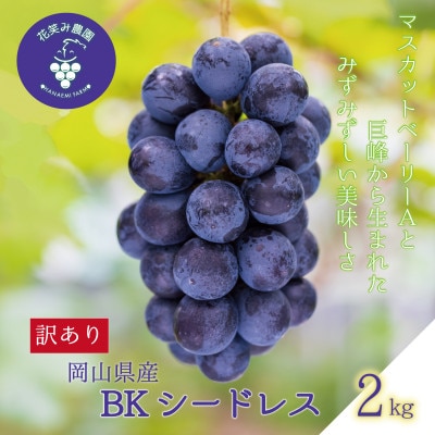 岡山　花笑み農園の『訳ありBKシードレス』2kg　WB-2【2025年9月中旬～順次発送】