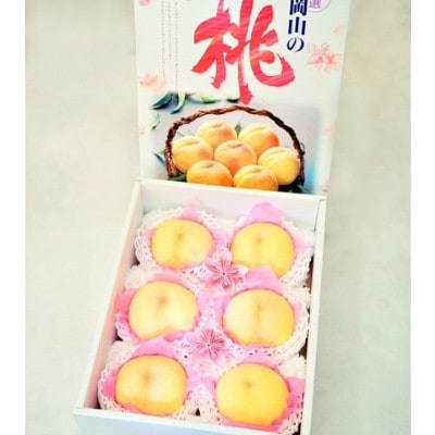 岡山県産  樹熟し白桃 5-8玉(約2kg)
