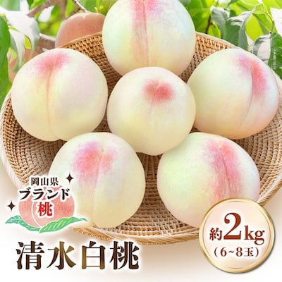 【先行受付|8月上旬頃より順次発送】岡山県ブランド『清水白桃』　約2kg(6~8玉)