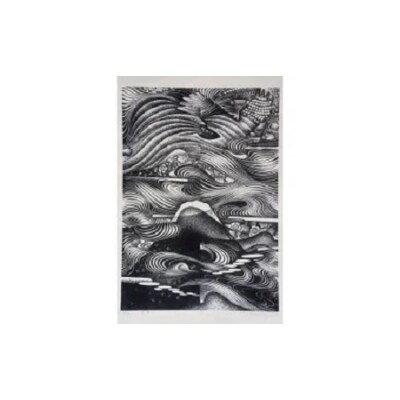 【数量限定】【木版画家・冨張廣司】雲湧く(40cm×28cm・額付)