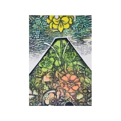 【数量限定】【木版画家・冨張廣司】山粧う・Fuji(40cm×28cm・額付)