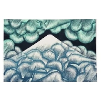 【数量限定】【木版画家・冨張廣司】雲・不二(A)(40cm×58cm・額付)