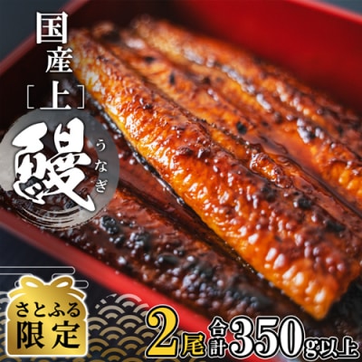 【さとふる限定】【2026年4月内発送】 国産 うなぎ 蒲焼 2尾 350g以上 うなぎ蒲焼き 鰻