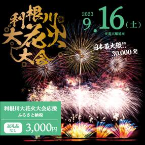 【返礼品なし】利根川大花火大会応援ふるさと納税 (3000円分) 【茨城県境町】