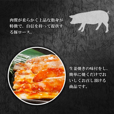 国産豚 ロース 味付け生姜焼き 2kg (250g × 8袋)