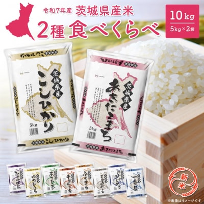 【新米先行受付!!】 令和7年産 白米 食べ比べ 2種 (5kg×2袋) 〈令和7年9月内発送〉