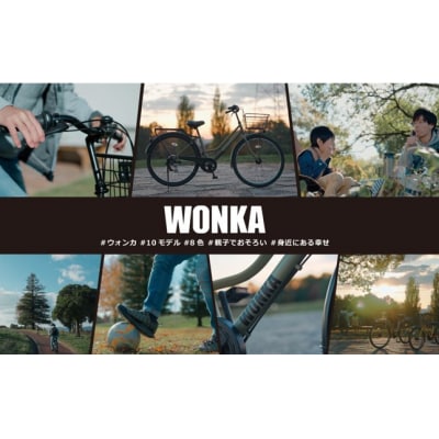 〈マットブルー〉 20インチ自転車【WONKAミニ】完全組立 ウォンカ