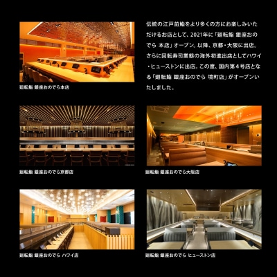 廻転鮨 銀座おのでら 境町店 オリジナルコース お食事券 (3万円相当)