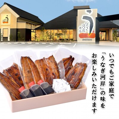 うなぎ河岸本店 【国産】 鰻蒲焼き 3尾 山椒/タレ付