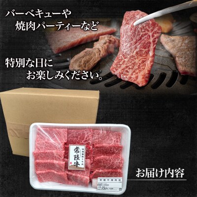 〈最短5日発送〉常陸牛 焼肉用 (境町限定) 500g イチボ トウガラシ等 【茨城県共通返礼品】