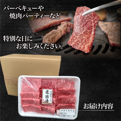 〈最短5日発送〉常陸牛 焼肉用 (境町限定) 500g イチボ トウガラシ等 【茨城県共通返礼品】