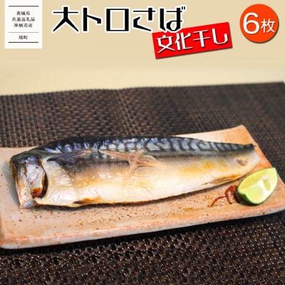 【茨城県共通返礼品/神栖市】大トロ さば 文化干し 1枚真空×6パック サバ 鯖  真空パック 冷凍