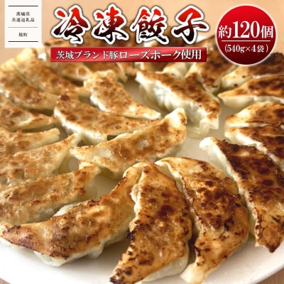 【茨城県共通返礼品】  ローズポーク使用 冷凍餃子 約120個 (540g×4袋)