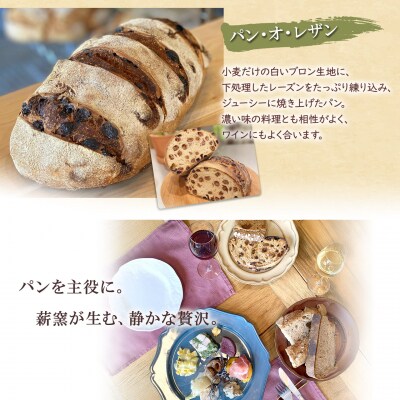 【薪窯焼き】香り高い大きなパン 3種セット (カンパーニュ・レザン・ブリオッシュ) ハード系パン