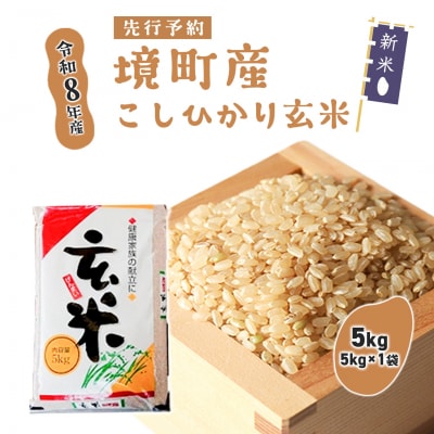 米 玄米 コシヒカリ 5kg 令和8年産 国産 お米 茨城県 境町産 こしひかり