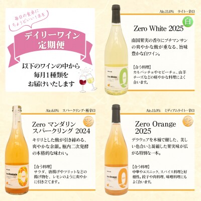 【6ヶ月定期便/毎月お届け】デイリーワイン 750ml×1本 赤 白 ロゼ スパークリング ギフト