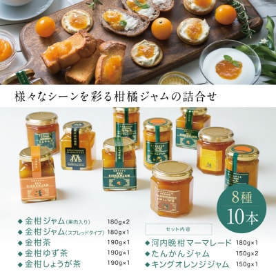 【鹿児島県南さつま市産】柑橘ジャム詰め合わせ10本(8種) 清木場果樹園