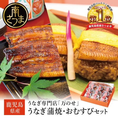 【鹿児島県産 鰻】うなぎ専門店「万のせ」 うなぎ蒲焼2尾とおむすび6個セット