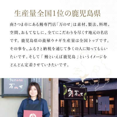 【鹿児島県産 鰻】うなぎ専門店「万のせ」 うなぎ蒲焼2尾とおむすび6個セット