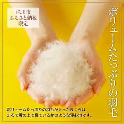 国産 ダウン枕(中)5つ星高級ホテル多数採用 完全国内生産 綿100% 枕カバー付き まくら 快眠