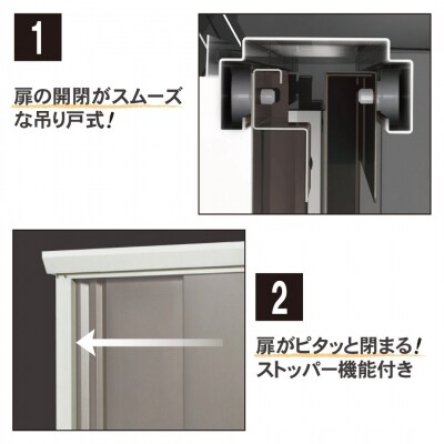 ダシーレ0918 チタングレー 183cm 収納庫 物置 [グリーンライフ] 【140S002】