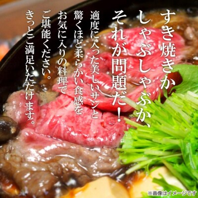 【淡路牛】ロースすき焼き・しゃぶしゃぶ用　600g