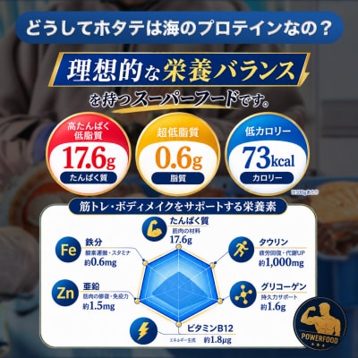 紋別一等～筋肉ホタテ　400g