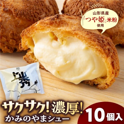 かみのやまシュー 10個 シュークリーム 0048-2613