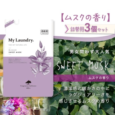 定期便2ヶ月 マイランドリー 詰替用 (3個) ムスク|10_spb-050102b