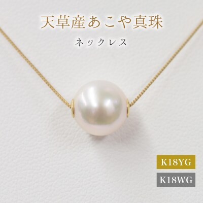 あこや真珠 ネックレス ピンク スルー シリコン 9-9.5mm 調色_S101-450