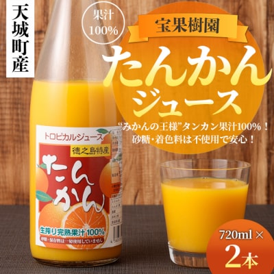 天城町産 果汁100% 宝果樹園 タンカンジュース 2本セット タンカン 果汁飲料