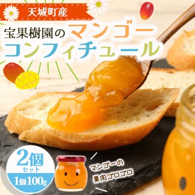徳之島 天城町 宝果樹園 マンゴー コンフィチュール 100g×2個セット ジャム