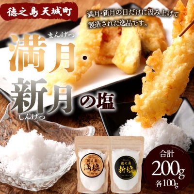 徳之島産 『満月・新月の塩』 合計200g(各100g) 塩 しお ミネラル 海塩 旨塩