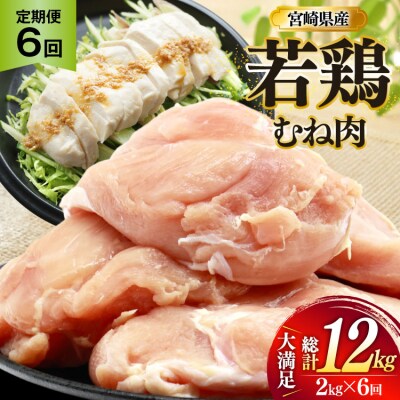 鶏肉 定期便 むね肉 若鶏 鶏むね肉 2kg 6回 総計12kg [31bp0011]