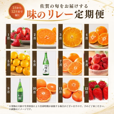 佐賀の旬を月替わりでお届け 味のリレー12ヶ月定期便(H116265)