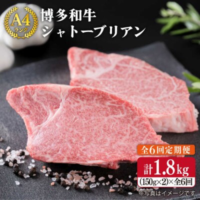 【全6回 定期便】 【極厚シャトーブリアン】 約150g×2枚 A4 ランク[ACA134]