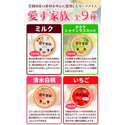 笠岡ジェラート工房ハッピーのカップアイス(愛す家族)15個セット　B-20b
