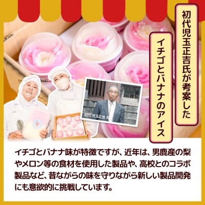 児玉冷菓のババヘラアイスセット 2色5個入 プレミアムいちご&バナナ|23_kdm-070101