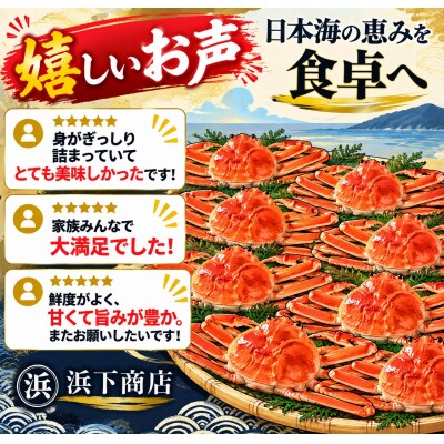 ■浜下商店■松葉ガニ大1枚〔浜ゆで〕(53M.)
