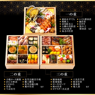 【下鴨茶寮】和おせち 三段 木箱 4人前|京都 老舗料亭 名店 人気おせち