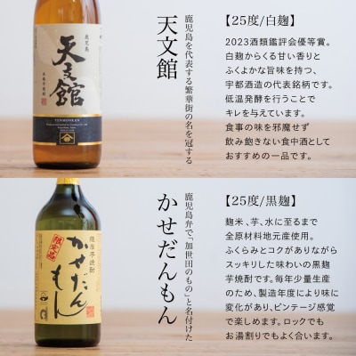 【蔵元直送】宇都酒造 本格芋焼酎2本飲み比べセット(天文館 900ml&かせだんもん720ml)