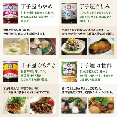 【創業享保20年の老舗醤油屋】丁子屋のかごしま醤油 詰め合わせ(4種) 6本セット