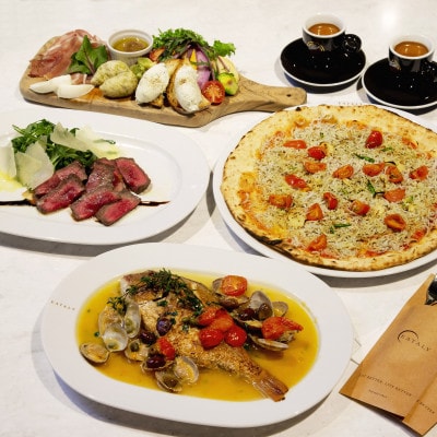 EATALY湘南店　湘南の食材と肉/魚を味わうコース　ペアお食事券(2名様分)