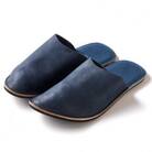 本革　ルームシューズ　XLサイズ/indigo　レザースリッパ
