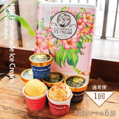 Hilo Homemade Ice Cream 手作りプレミアムアイスクリーム 季節おすすめ6個詰め