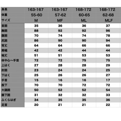 【メンズ】3mmフルスーツ【MFサイズ】　湘南辻堂の小さな工場兼店舗から直接お届けいたします