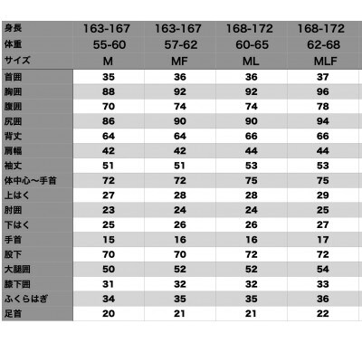【メンズ】3mmフルスーツ【MLFサイズ】　湘南辻堂の小さな工場兼店舗から直接お届けいたします